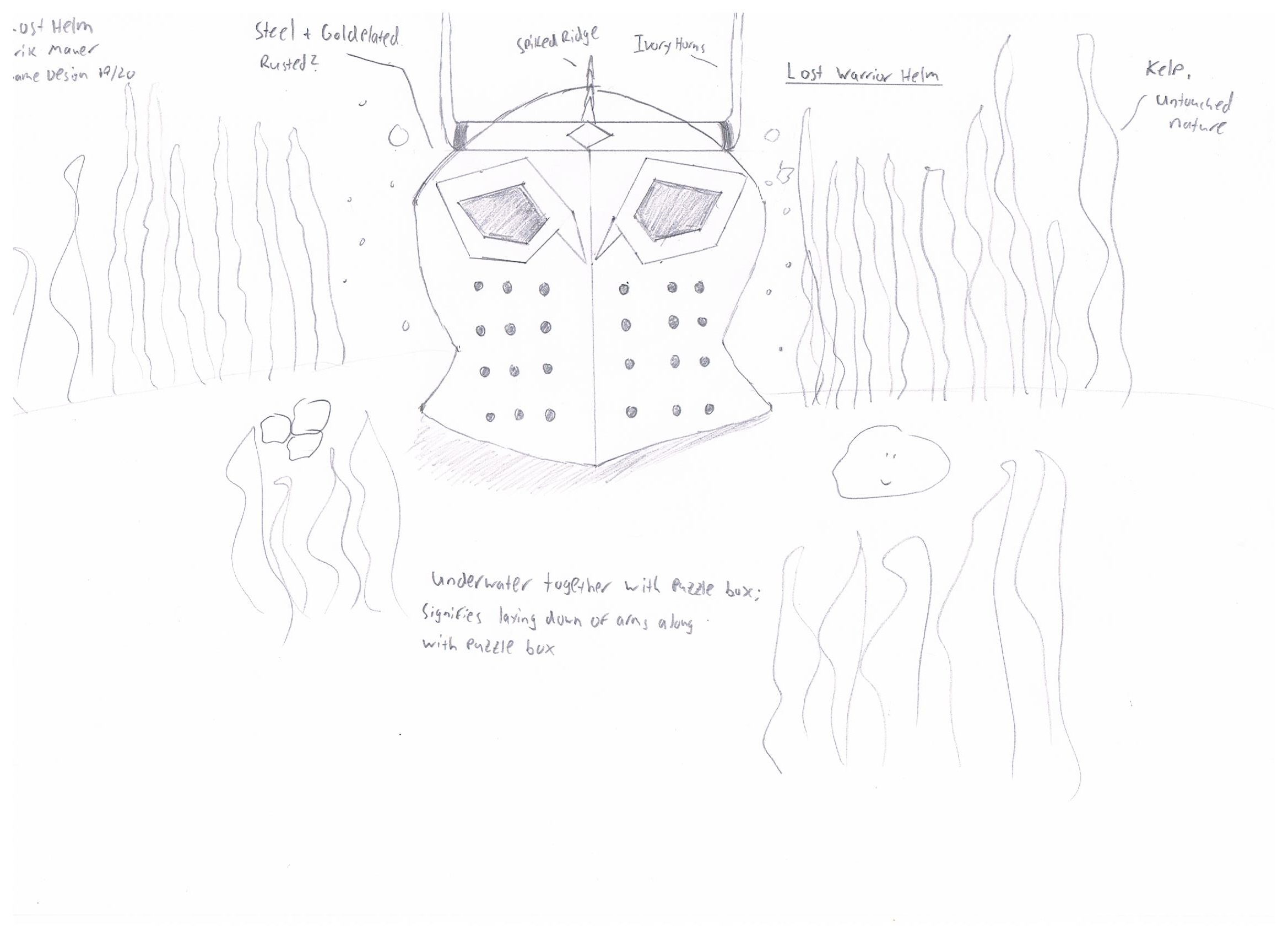 Lost Warrior Helm Sketch
