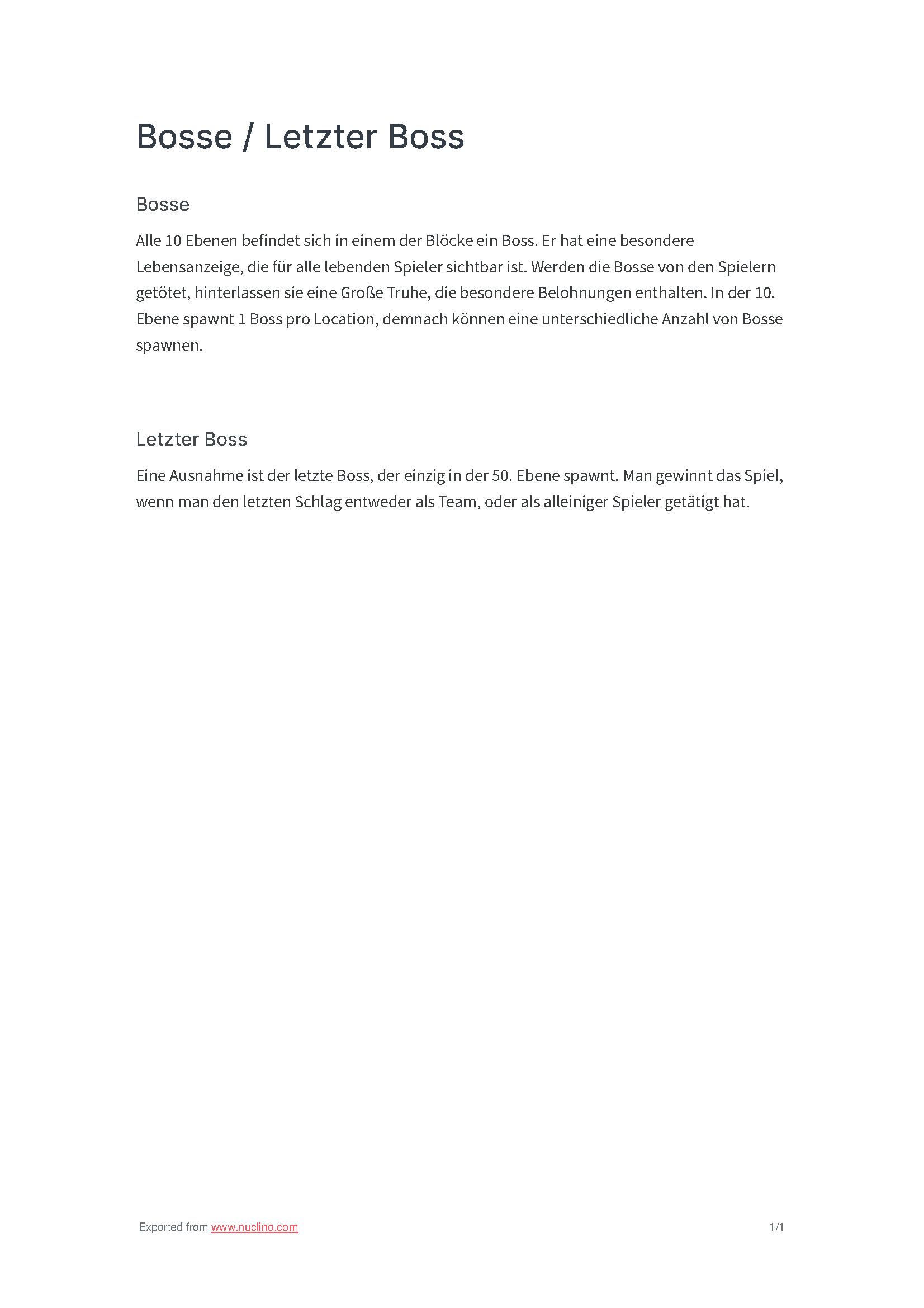 Bosse _ Letzter Boss